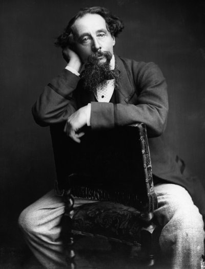 Portrett av Charles Dickens 1812-1870. av Herbert Watkins