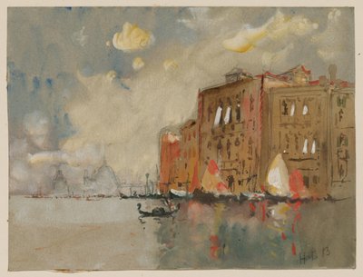 På Canal Grande med Santa Maria della Salute i det fjerne av Hercules Brabazon Brabazon