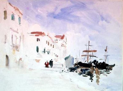 Skip fortøyd nær Redentore, Venezia av Hercules Brabazon Brabazon