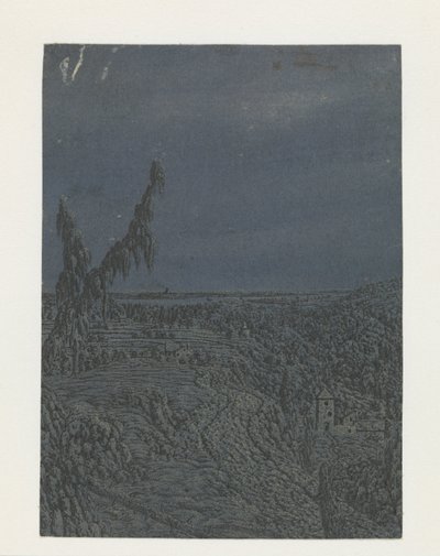 Landskap med et platå, en elv i det fjerne av Hercules Segers