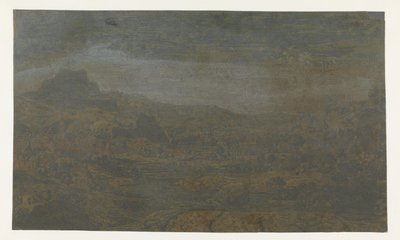 Dal med en elv og en by med fire tårn av Hercules Segers