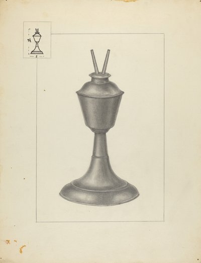 Kamphen lampe av Herman Bader