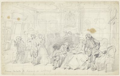 Kunstverdi i et gammelt nederlandsk hus Cabinet de tableaux (tittel på objekt) av Herman Frederik Carel ten Kate