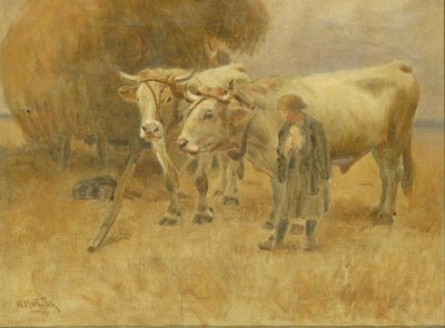 Skisse for The Harvesters, 1907. av Herman Hartwich