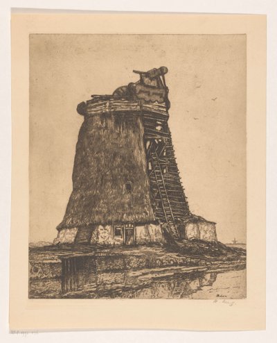Molen (tittel på objekt) av Herman Heuff (signed by artist)