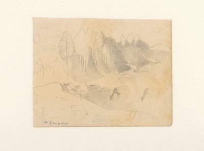 Dal med beitende storfe av Herman Kruyder (signed by artist)