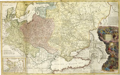 Kart over Muscovy av Herman Moll