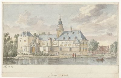 Utsikt over Nijenrode slott av Herman Saftleven