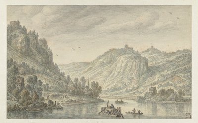 Rhinen ved Drachenfels av Herman Saftleven