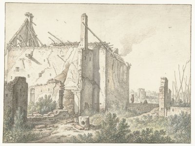 Ruin av et hus i Utrecht av Herman Saftleven