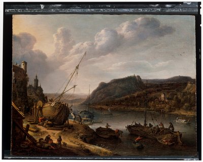 Et elvelandskap av Herman the Younger Saftleven