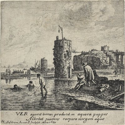 Våren, 1650 av Herman the Younger Saftleven