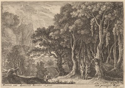 En Satyr som samler frukt av Herman van Swanevelt