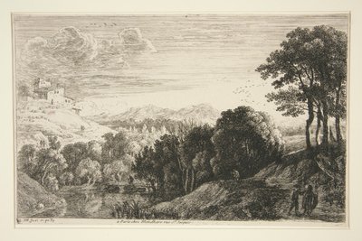 Landskap med solnedgang, fra serien Hill Landscapes av Herman van Swanevelt