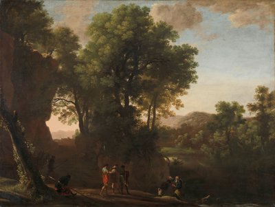 Landskap med dåp av evnukken av Herman van Swanevelt