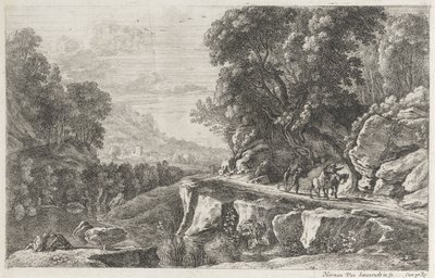 Landskap med to ryttere Four River Landscapes (serietittel) av Herman van Swanevelt