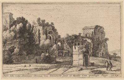 The Baths of Caracalla av Herman van Swanevelt