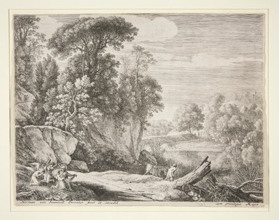 The Donkey Led to the River, fra settet The Flight into Egypt av Herman van Swanevelt
