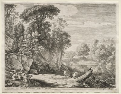 The Flight into Egypt: The Donkey Led to the River av Herman van Swanevelt