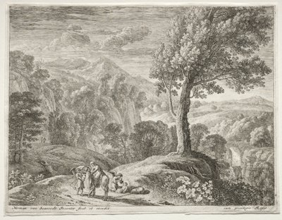 Det store treet og kaskaden, ca. 1652-1654. av Herman van Swanevelt