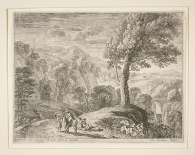 The Large Tree and the Cave, fra settet The Flight into Egypt av Herman van Swanevelt