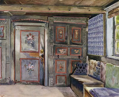 En del av hallen i Hufner House of Mr Hittscher i Curslack av Hermann Haase