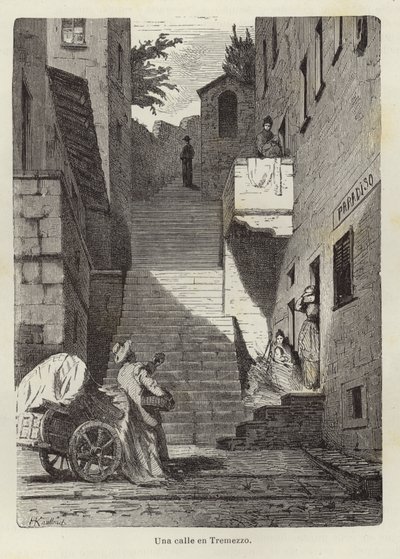 En gate i Tremezzo av Hermann Kaulbach