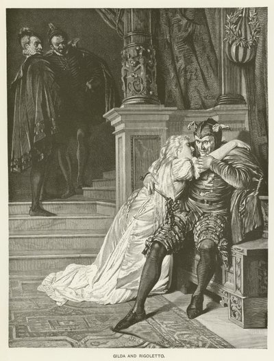 Gilda og Rigoletto av Hermann Kaulbach