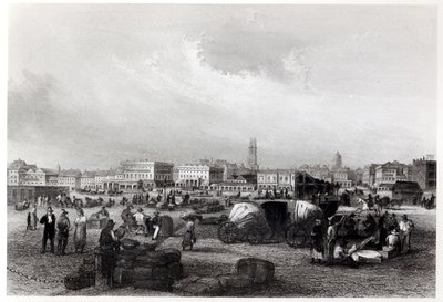 Am Kai Levee i New Orleans, ca. 1840 (bW-bilde) av Hermann Meyer