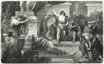Brutus over kroppen til Julius Caesar, 44 f.Kr av Hermann Vogel