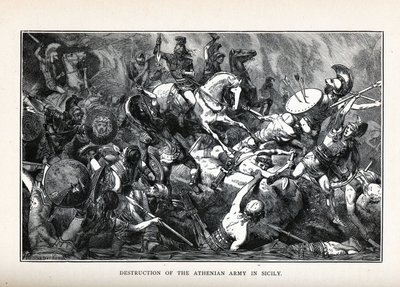 Ødeleggelse av den athenske hæren på Sicilia, 1882 av Hermann Vogel