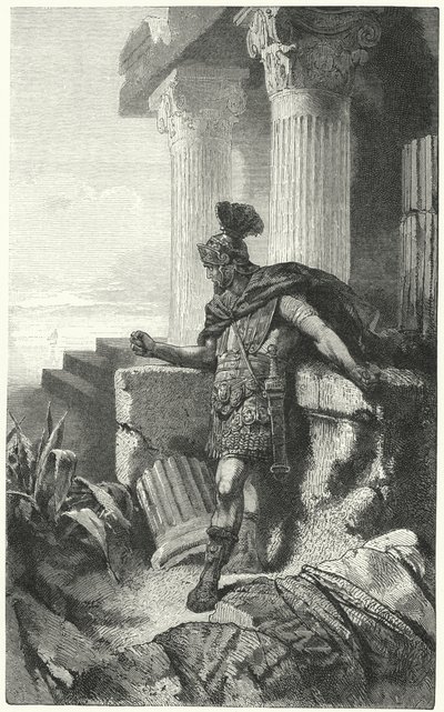 Gaius Marius i eksil blant ruinene av Kartago av Hermann Vogel