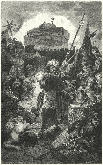 Tyske Landsknechts plyndret Roma, 1527 av Hermann Vogel