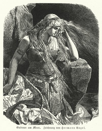 Gudrun ved sjøen av Hermann Vogel