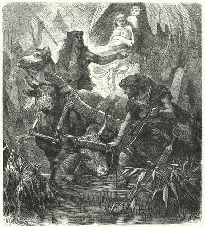 Migrasjon av de gamle arierne i India av Hermann Vogel