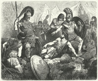 Offerdød til Codrus, konge av Athen av Hermann Vogel