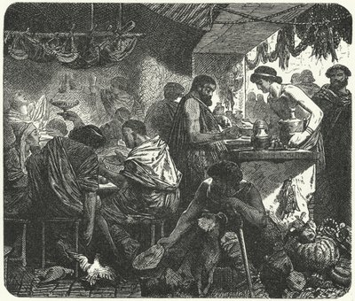 Scene i en taverna i det gamle Roma av Hermann Vogel