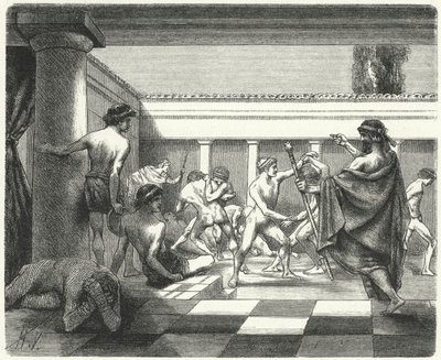Spartanske ungdommer av Hermann Vogel