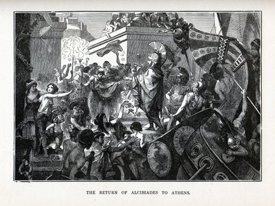 Alkibiades retur til Athen, 1882 av Hermann Vogel