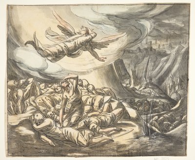 Engel med trukket sverd. av Hermann Weyer