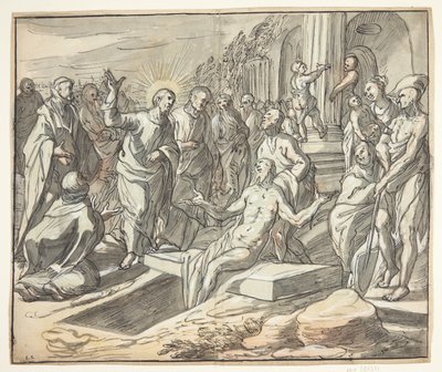 Oppreisningen av Lasarus. av Hermann Weyer