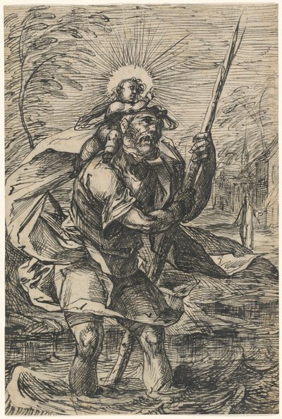 Saint Christopher (rekto) av Hermann Weyer