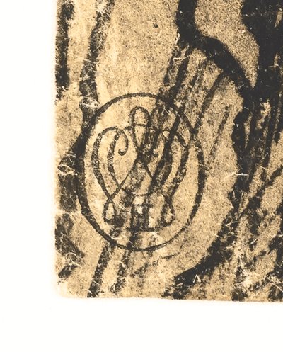 Kristi gravleggelse (recto); Landskap med en by ved en elv (verso) av Hermann Weyer