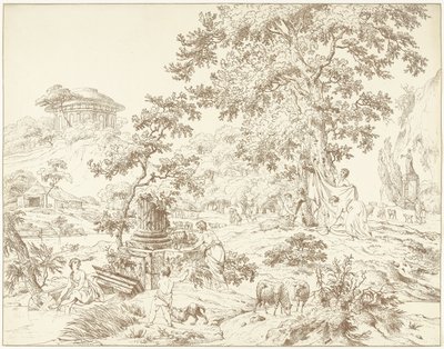 Arkadisch landschap met voetbadende vrouw   1330420   no       norwegian Successfully Translated  Original: Portrait of Sophie Louise of Württemberg-Stuttgart 1642-1702, Margravine of..., 1672. Translat: Portrait of Sophie Louise of Württemberg-Stuttgart 1 av Hermanus Fock