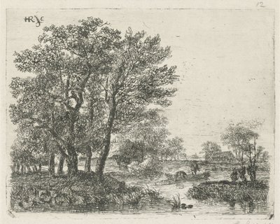 Fiskere i båt av Hermanus Jan Hendrik van Rijkelijkhuysen