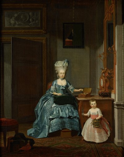 Susanna van Collen født Mogge og hennes datter, 1776 av Hermanus Numan