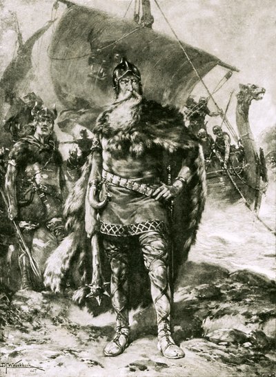En stor viking, illustrasjon fra serien 