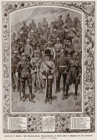 The Overseas Forces, representanter for disse kom til England for kroningen av kong George V av Hermanus Willem Koekkoek