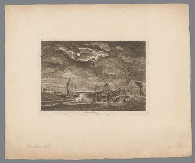 Utsikt over Spakenburg Spakenburg (tittel på objekt) Visende landskap (serietittel) av Hermanus van Brussel
