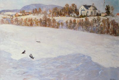 Gård i vinterlandskap av Heyn Barth